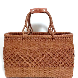 山葡萄バッグ円形一段花結び 山葡萄バッグ円形一段花結び 山葡萄 かごバッグ 花結び | ORIORI