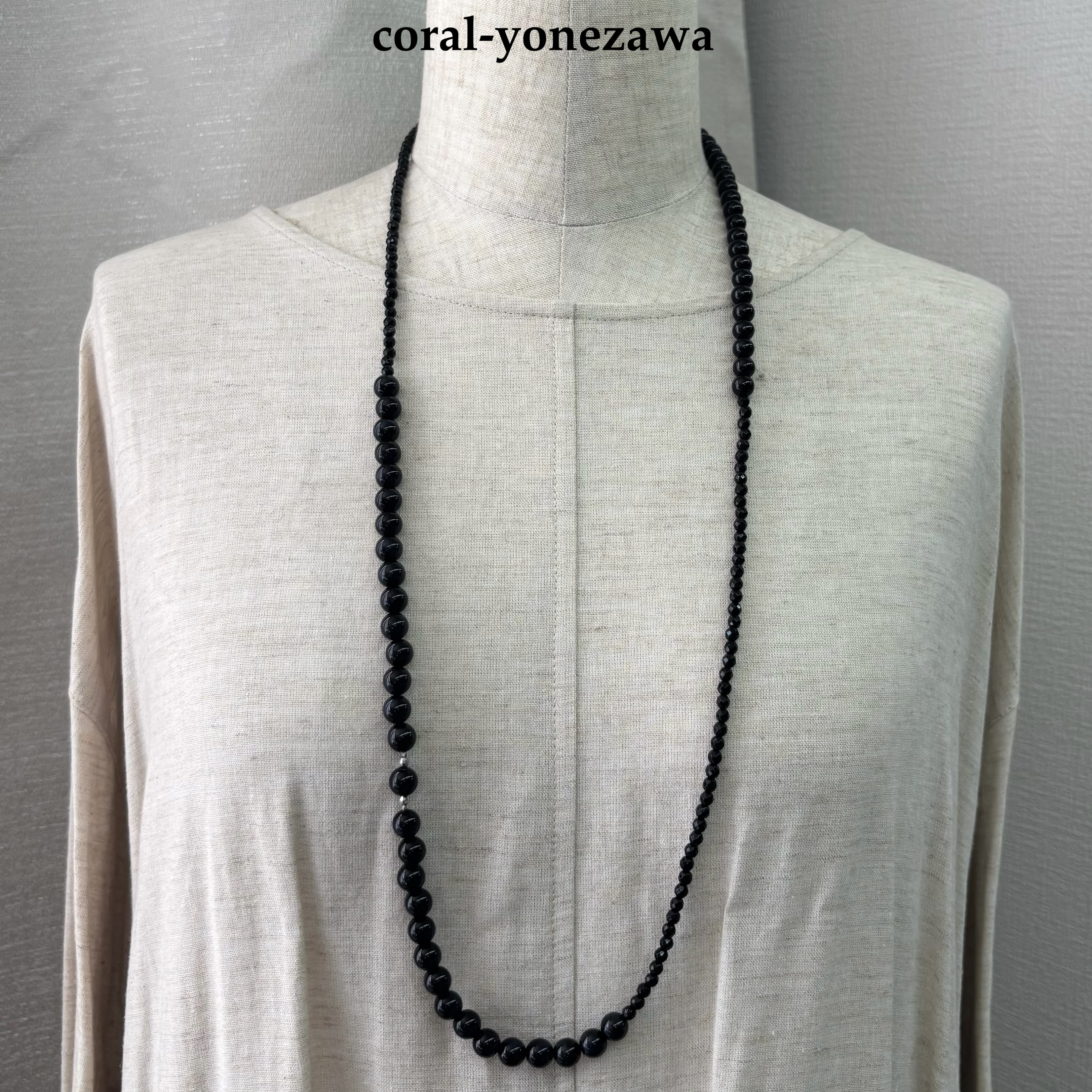 留め具なしのネックレス〜ブラックカラー〜