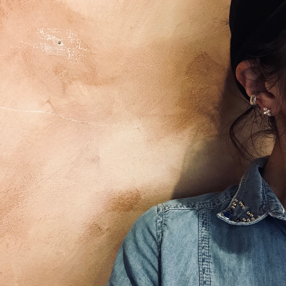 純銀製＊クロスデザインピアス