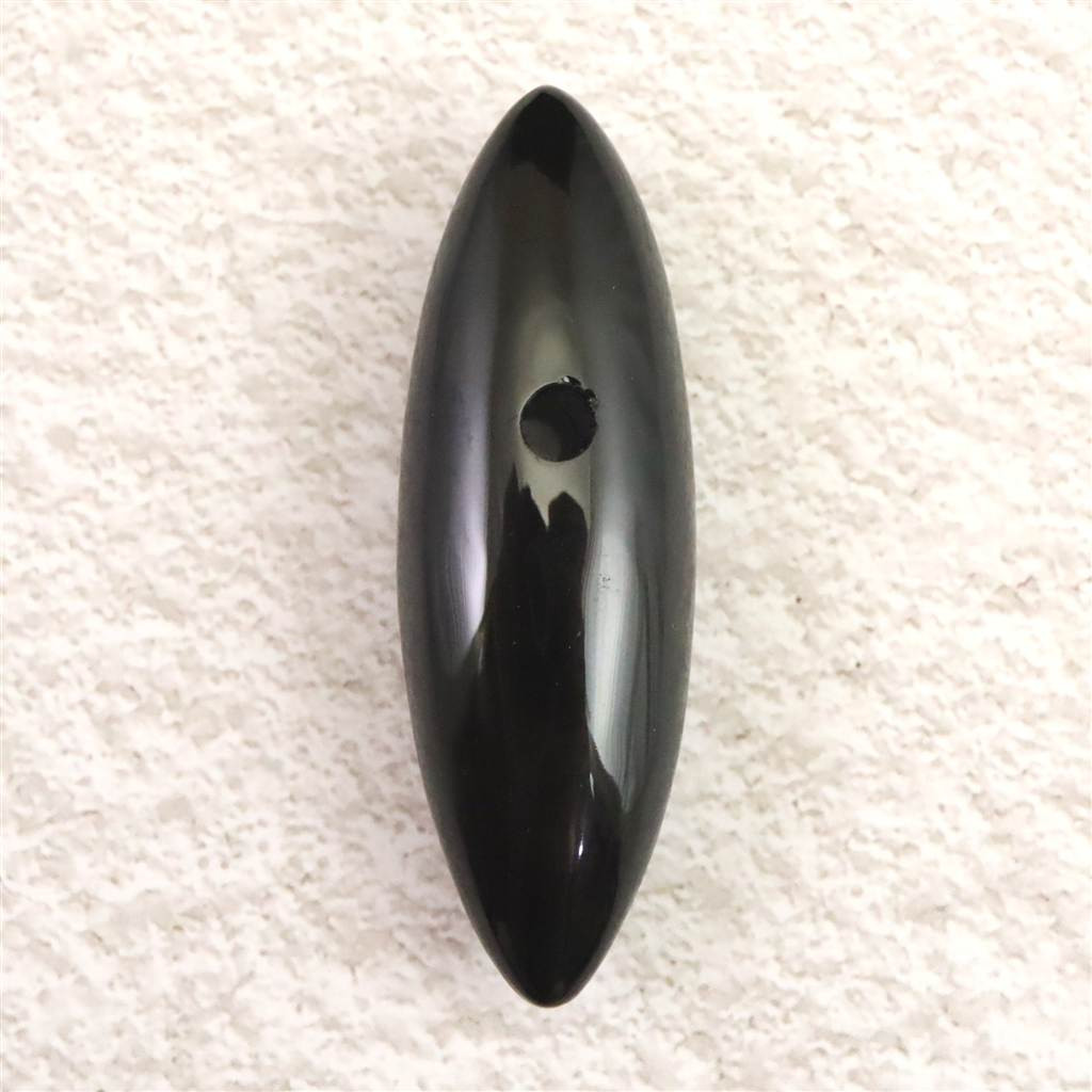 隠岐の島 黒曜石 48mm大珠 ディレクトリーカード付 10.6g #28185