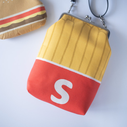 フライドポテト｜外出を彩るがま口スマホショルダー｜コンパクト｜身軽