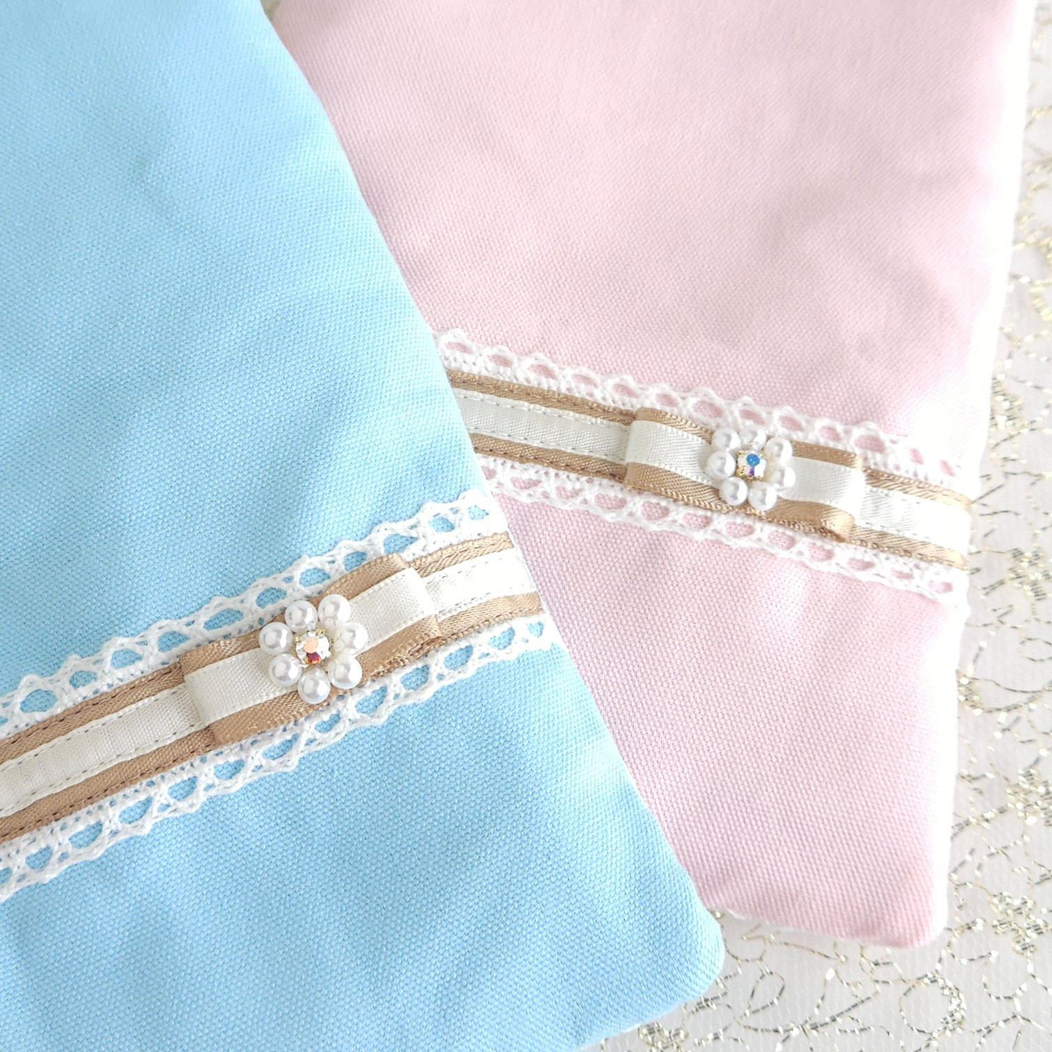 ドレスみたいなスマホポーチ✻ピンク