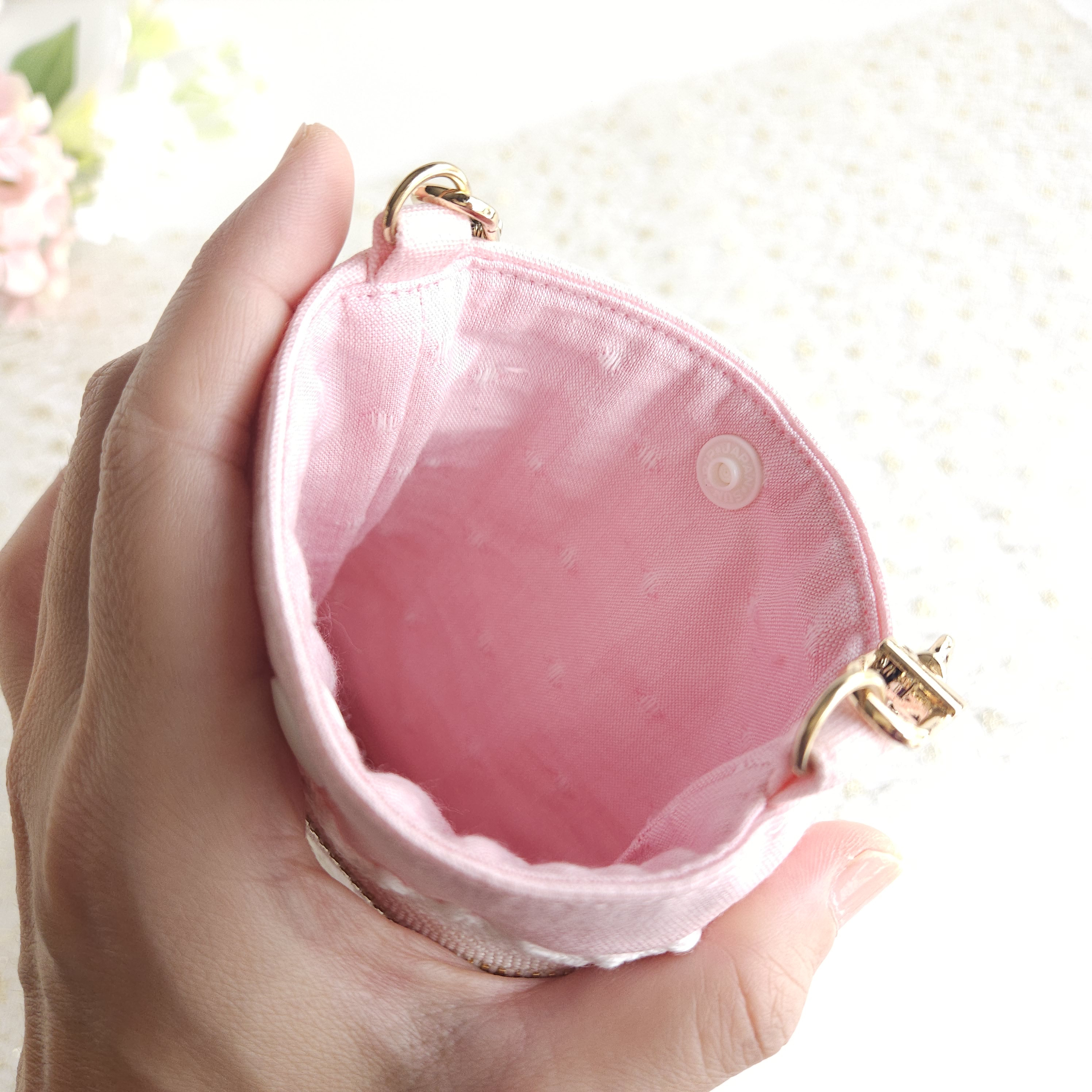 ドレスみたいなスマホポーチ✻ピンク