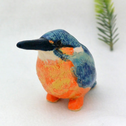 陶器の絵付 鳥・くじゃく二羽の小さめお皿 孔雀・クジャク ブルー 小皿