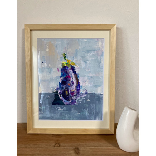 ナス（アクリル原画、額付き） 絵画 shotsmuraille 通販