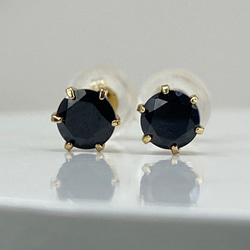 K18YG AU750 18金 天然サファイア スタッドピアス (計0.17ct K18YG AU750 18金 天然サファイア スタッドピアス (計0.17ct