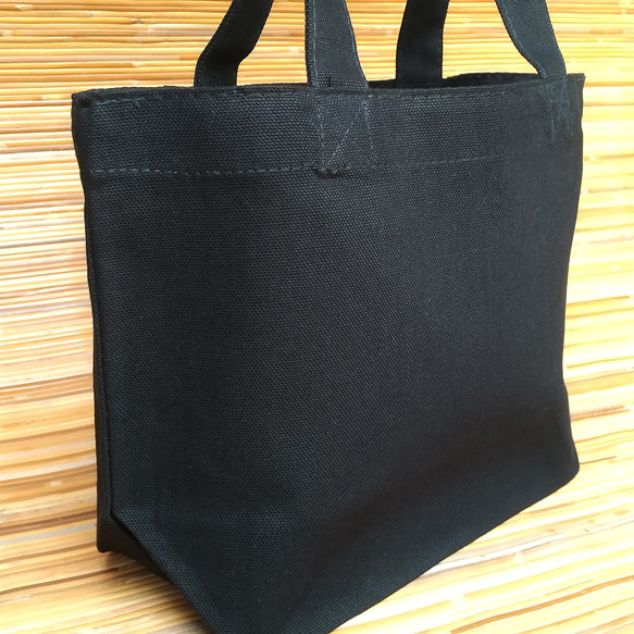 【おばけ猫のミニトートバッグ】ランチトート　キャンバストート 3枚目の画像