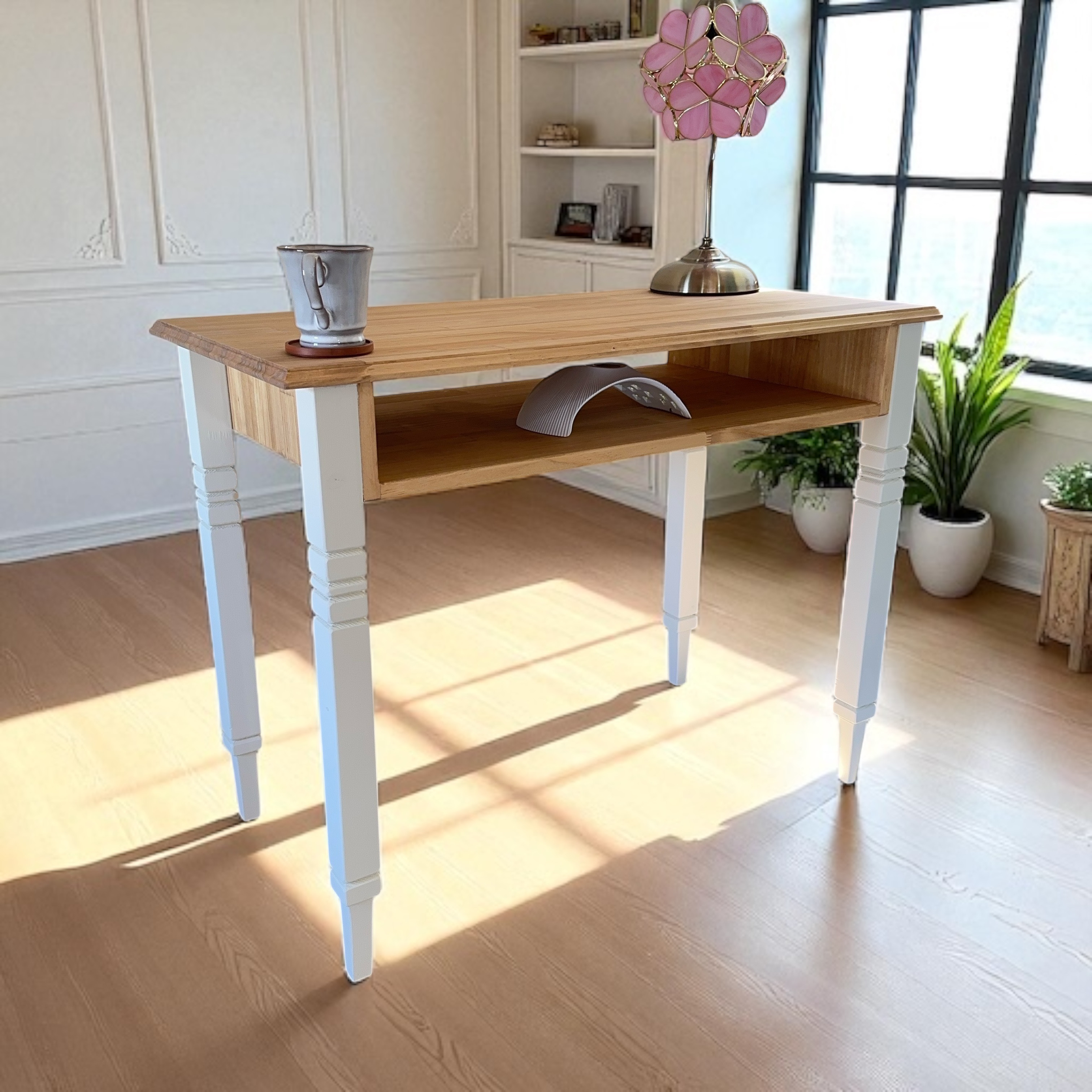 英国 北欧 ろくろ風デザイン ネイルテーブル B/サイズオーダー可 ネイルテーブルキッチンカウンター  店舗 サロン