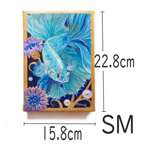 【一点物】『　宝石熱帯魚　』SM　油絵　キャンバス　油彩　インテリアアート 一点物】『 宝石熱帯魚 』SM 油絵 キャンバス 油彩 インテリア