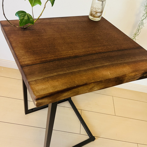 ブラックウォールナット　一枚板テーブル　ローテーブル ソファテーブル ブラックウォールナット 一枚板テーブル ソファテーブル サイド