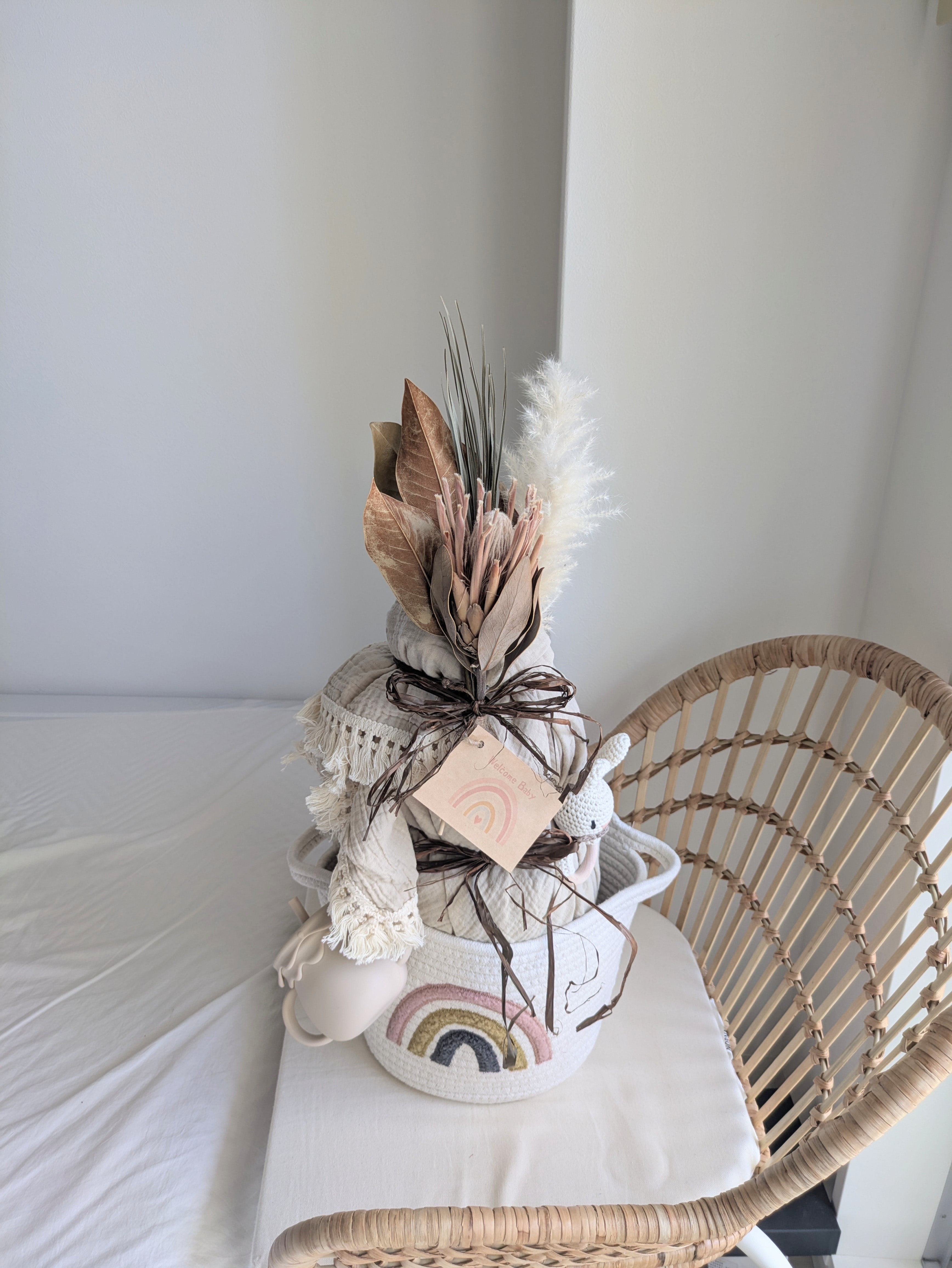 三段おむつケーキ おくるみ 出産祝い ベビーシャワー