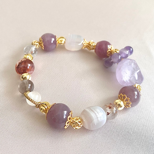 SALE】女性性開花・自己愛育成《開》アメジスト ムーンストーン ローズ