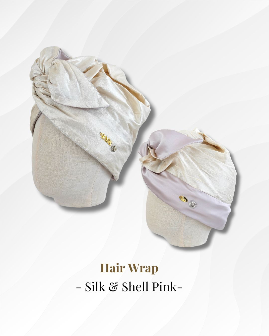 ヘアラップ Silk & Shell Pink（シルク・アンド・シェルピンク）カバーのみ　qppA®︎ キュッパ