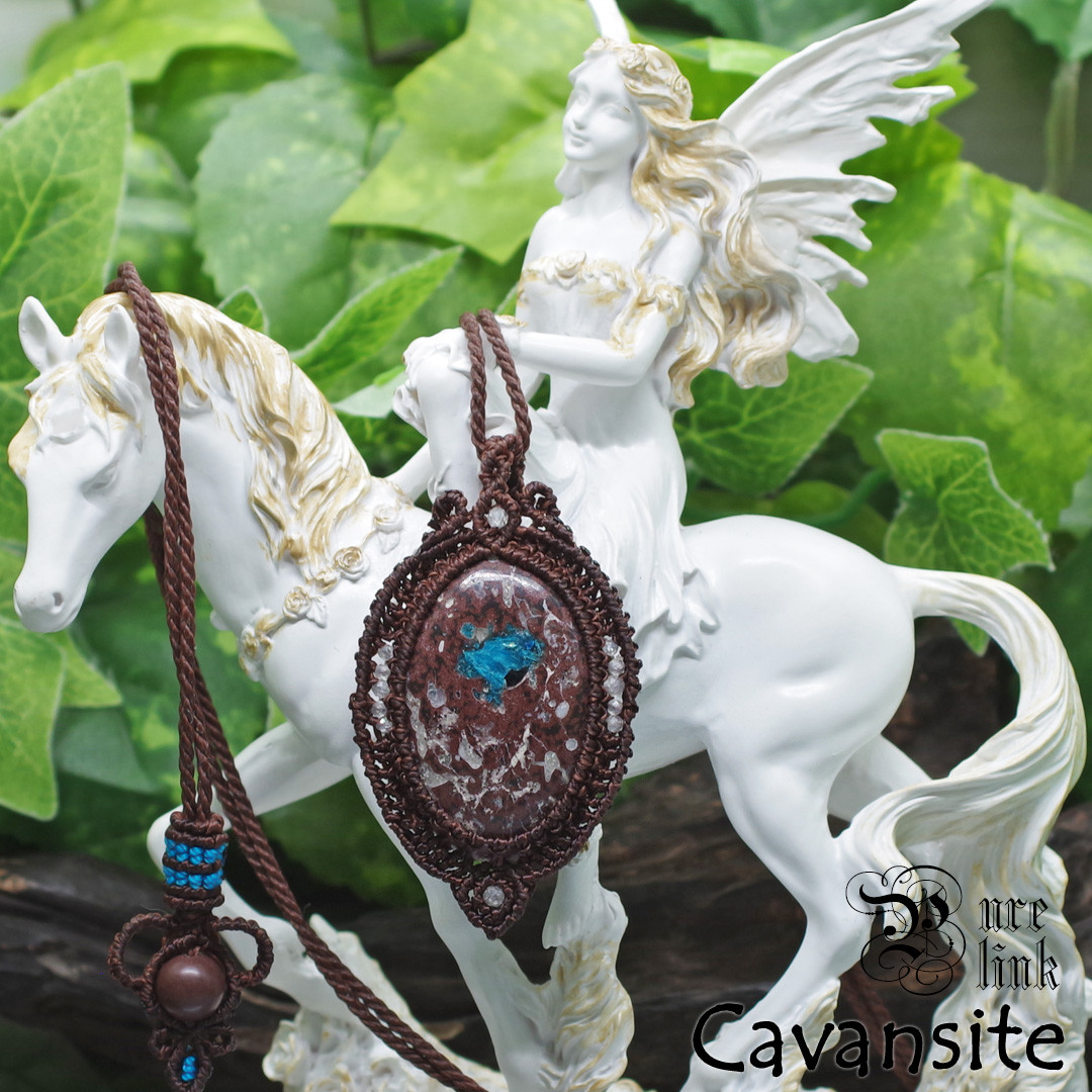 【一点もの／希少石】カバンサイト マクラメネックレス｜天然石ハンドメイドアクセサリー