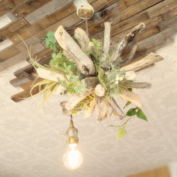 流木ペンダントライト1灯　RYUSSEI　受注生産品　LED電球付属　｜天井照明　カフェ/サロン店舗照明 8枚目の画像