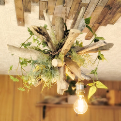 流木ペンダントライト1灯　RYUSSEI　受注生産品　LED電球付属　｜天井照明　カフェ/サロン店舗照明 7枚目の画像