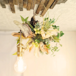 流木ペンダントライト1灯　RYUSSEI　受注生産品　LED電球付属　｜天井照明　カフェ/サロン店舗照明 4枚目の画像