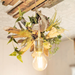 流木ペンダントライト1灯　RYUSSEI　受注生産品　LED電球付属　｜天井照明　カフェ/サロン店舗照明 3枚目の画像