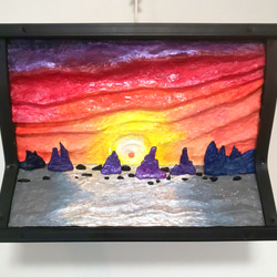 立体絵画の「キュビスムの女の顔」(3D painting) 絵画 山川工房