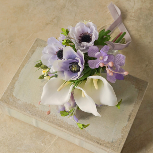 韓国スタイル レースのドレスに似合うブーケVI】ウエディングブーケ