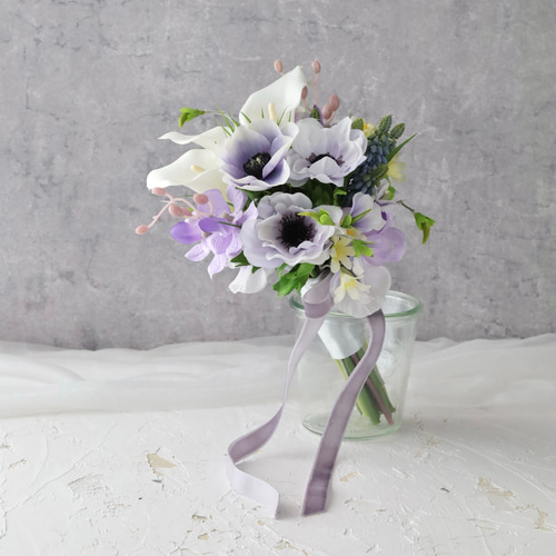 韓国スタイル レースのドレスに似合うブーケVI】ウエディングブーケ