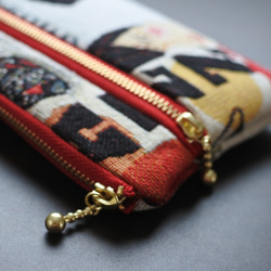 フランス生地の便利なポーチ財布JAZZ 5枚目の画像