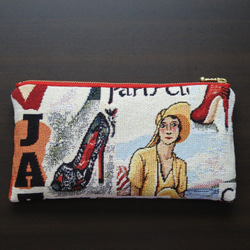 フランス生地の便利なポーチ財布JAZZ 7枚目の画像