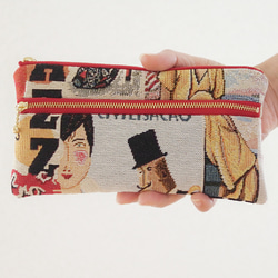 フランス生地の便利なポーチ財布JAZZ 2枚目の画像