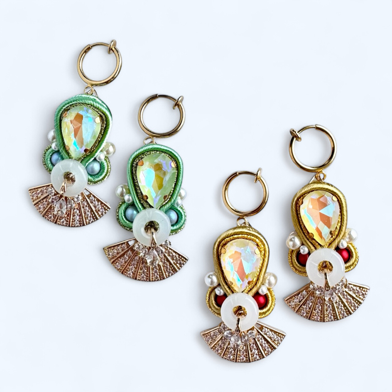 伝統色×モダン 耳飾　ソウタシエ 和 着物 浴衣 和風