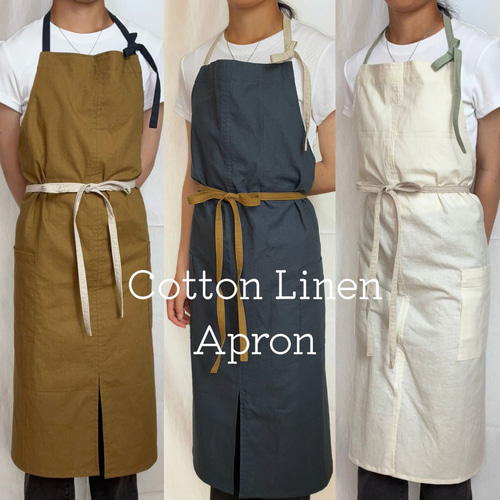 エプロン　リネン シンプル　おしゃれ カフェ料理 DIY　男女　ピンク　グレー エプロン リネン シンプル おしゃれ カフェ料理 DIY 男女 ピンク