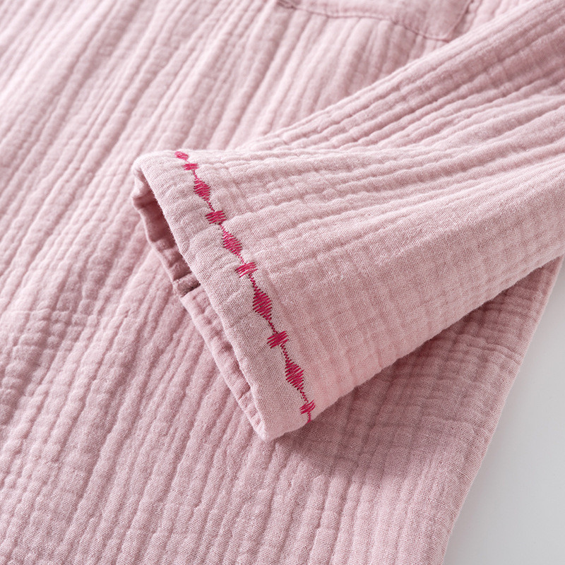 4重ガーゼレディースパジャマ 秋冬ルームウェア 綿100 女性