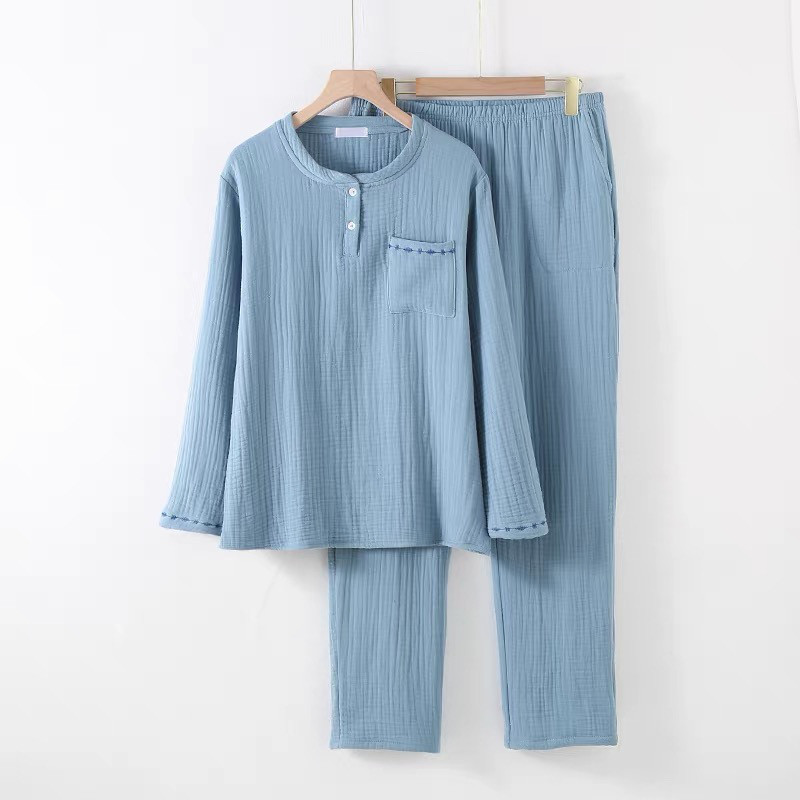 4重ガーゼレディースパジャマ 秋冬ルームウェア 綿100 女性
