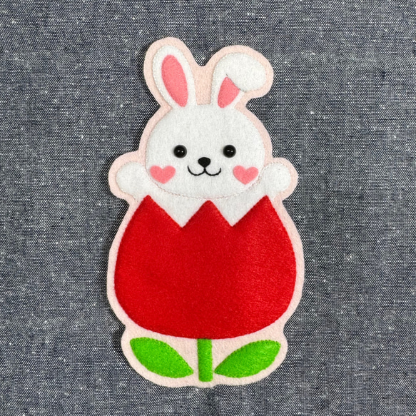 チューリップ 名札 フェルト ちゅーりっぷページ　☆入園準備　フェルト名札　ワッペン☆ ①⑧ minne | GALLERY SAWA-0115'S - ネームタグ