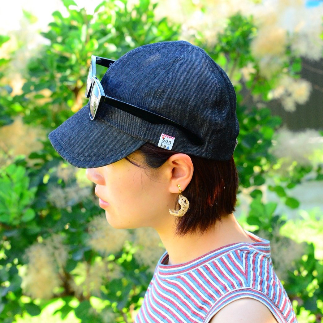【Sunka キャップ】 ／オーガニックデニム／ユニセックス／シンプル／帽子