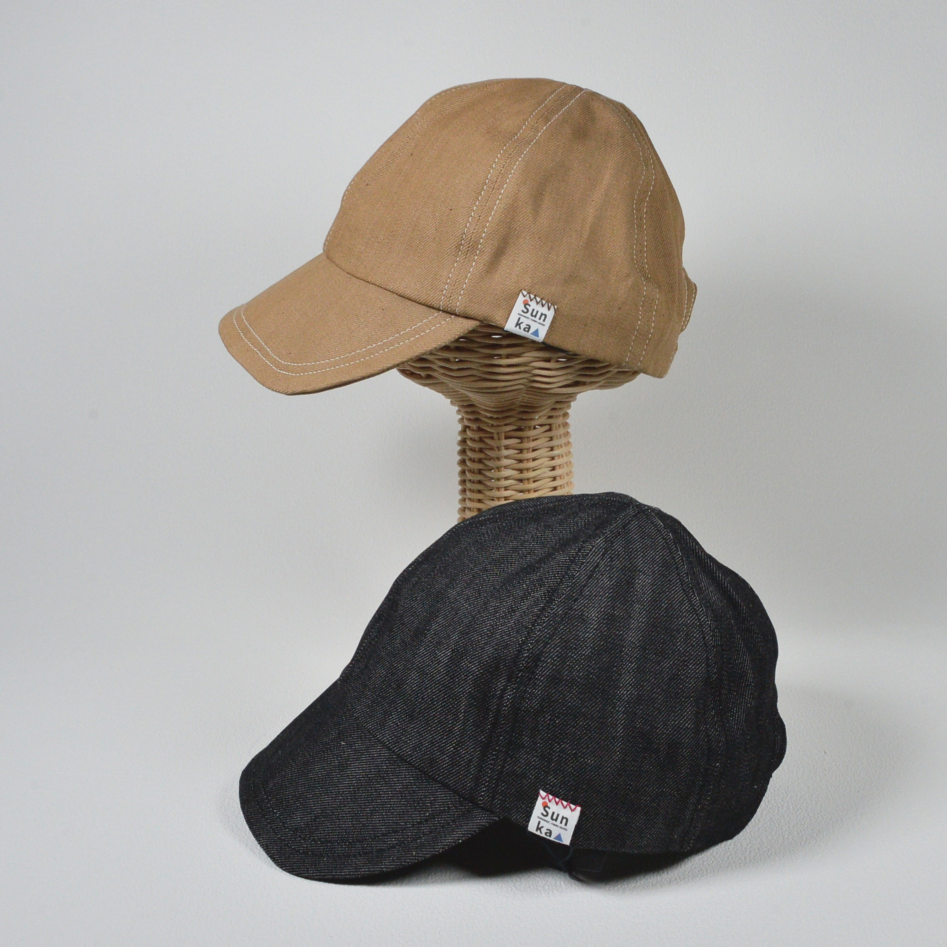 【Sunka キャップ】 ／オーガニックデニム／ユニセックス／シンプル／帽子