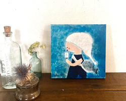 シーグラスアート/ハンドメイド/原画/水彩画 /手描きイラスト