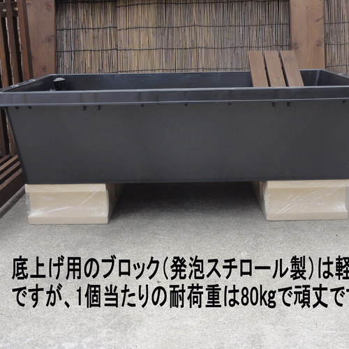 高さの有るビオトープ 60L トロ舟＆木枠セット（棚付き） メダカ・金魚
