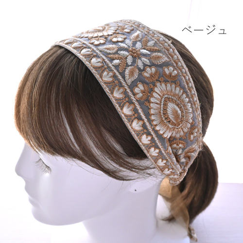 ハンドメイド☆刺繍リボンと引き揃え糸のヴィンテージ風ヘアアクセサリー ハンドメイド☆刺繍リボンと引き揃え糸のヴィンテージ風ヘア
