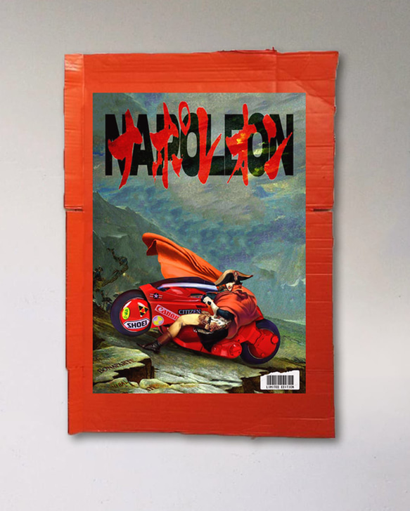 ナポレオン バイク デザイン パロディ ポスター A2サイズ 半光沢紙