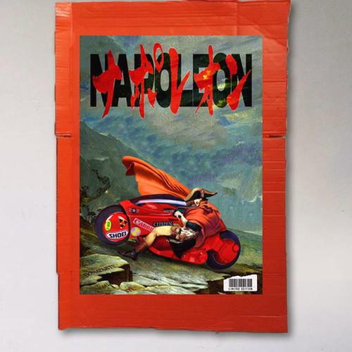 ナポレオン バイク デザイン パロディ ポスター A1サイズ 半光沢紙