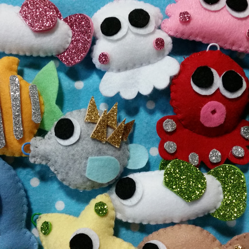 フェルトのお魚釣りセット☆ハンドメイド、知育☆保育園、幼稚園、施設