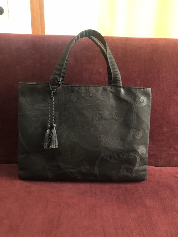 帯リメイク　葬祭用サブバッグ　花