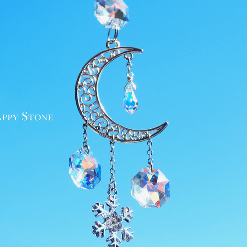 全てスワロフスキー/月と結晶のミニサンキャッチャー サンキャッチャー