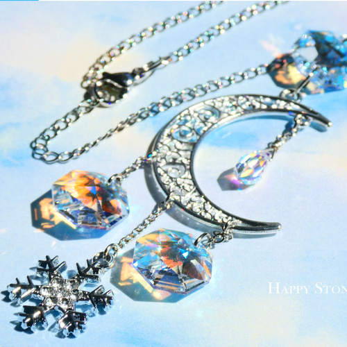 全てスワロフスキー/月と結晶のミニサンキャッチャー サンキャッチャー