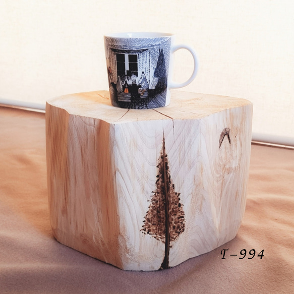 天然アロマ 東濃ひのき テーブル 飾り台 炙り絵 天然アロマ 東濃ひのき テーブル 飾り台 無垢無塗装