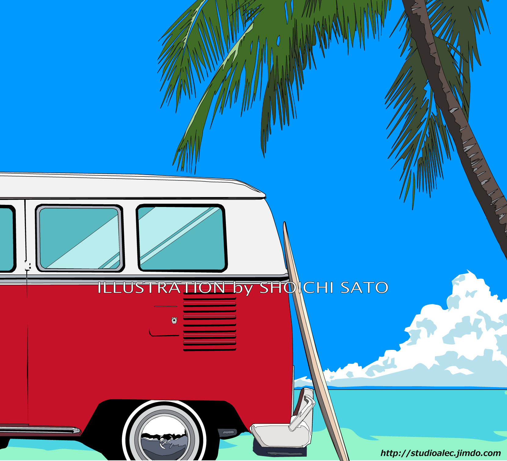 版画作品　「南国DAY'S-Ver.2」