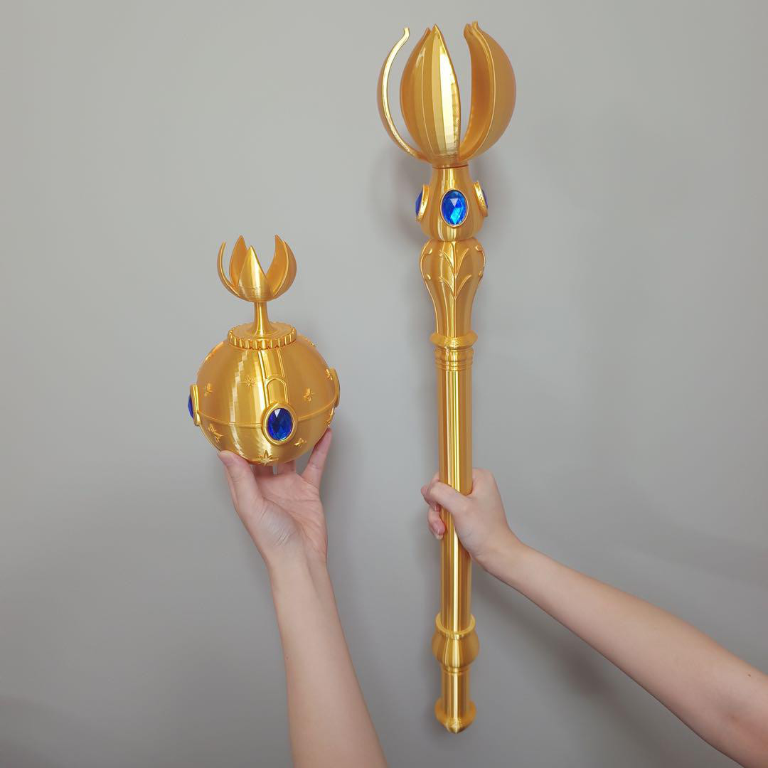 【軽量タイプ】アナ雪 エルサ風 コスプレ杖 腰下サイズ 小物パーツ