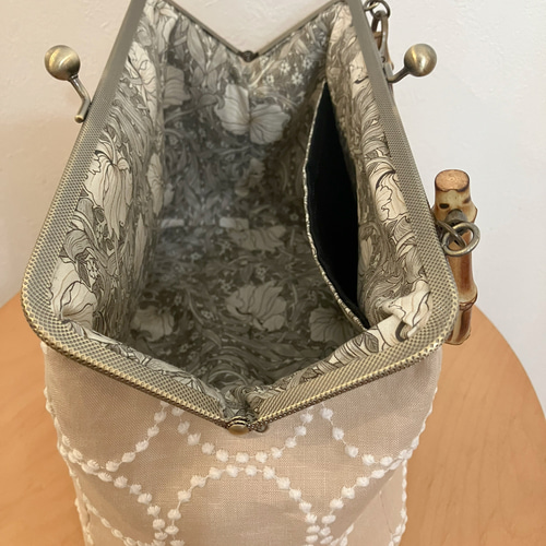 ミナペルホネン＊バンブーがま口バッグ oïo •*¨*•.¸¸ᙏ̤̫͚ ᙏ̤̫͚ ᙏ̤̫͚ 今日のがま口ハンドメイド minä