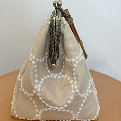 ミナペルホネン タンバリン がま口 バンブーバッグ 着物バッグ