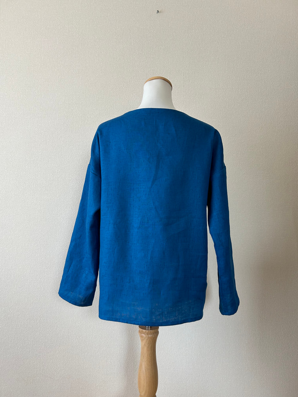 春夏　シンプルなトップス　リネン100% 9枚目の画像